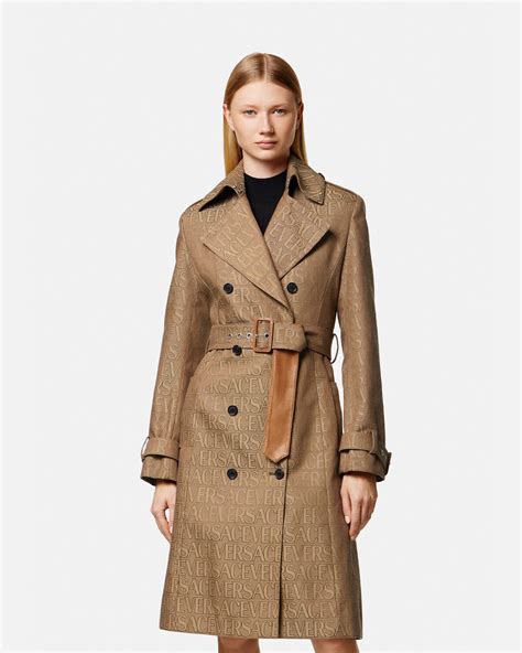 versace collection trench donna tessuto|versace trench jacket.